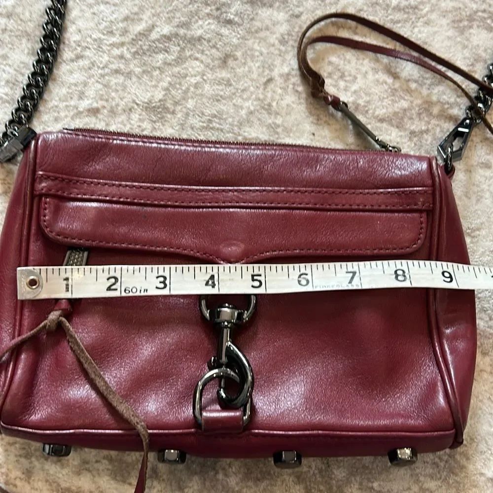Rebecca Minkoff Burgundy Leather Crossbody Bag - Picture 9 of 12